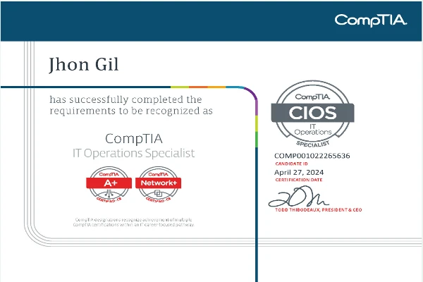 CompTIA Stackable badge